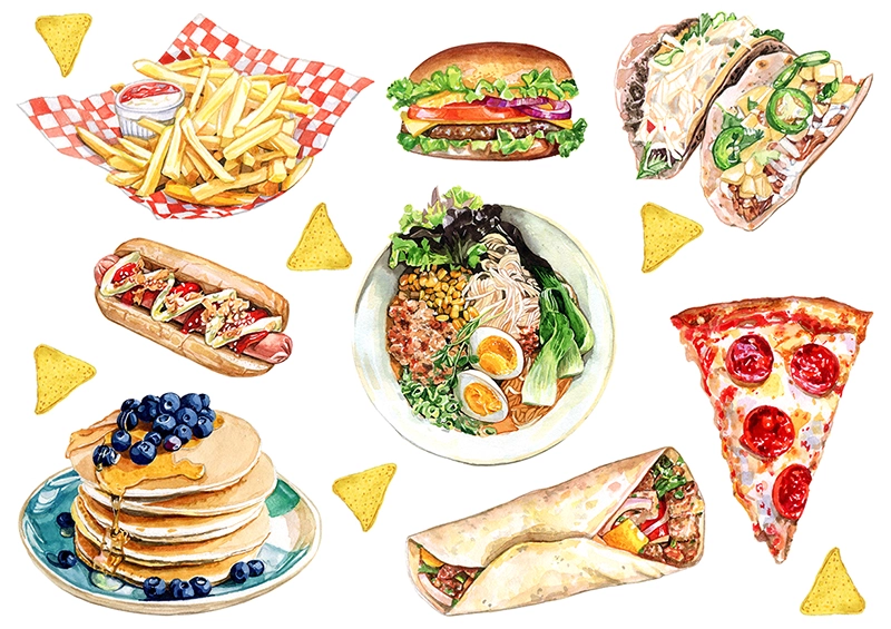 Fast Food Illustrations